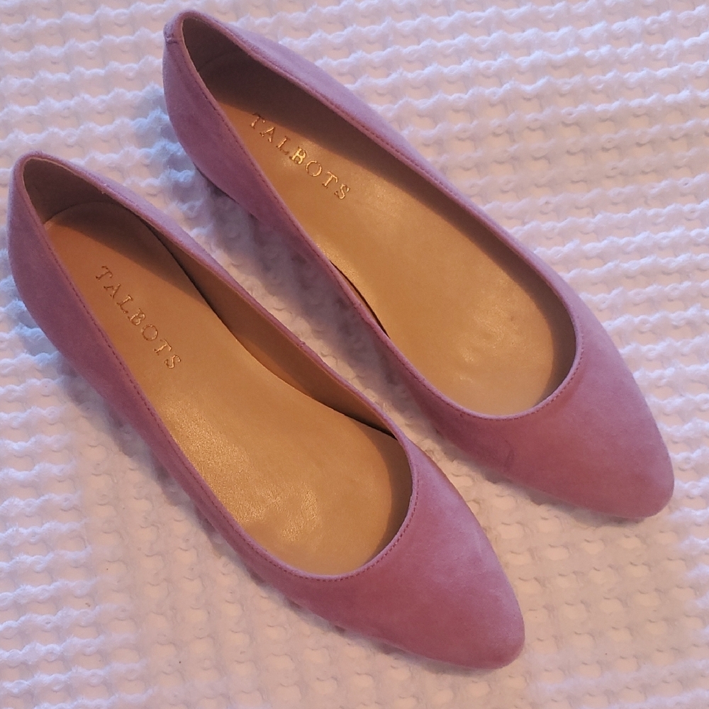 Talbots Women's Pink Suede Flats